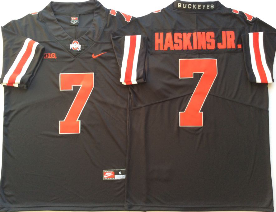 NCAA Men Ohio State Buckeyes Black 7 HASKINS JR.